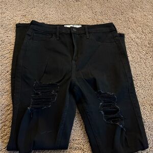 Hollister Black Skinny Distressed Jeans